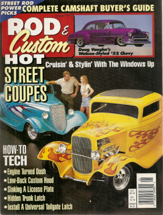ROD & CUSTOM 1997 JAN - DROPPED AXLES FOR EARLY FORDS, FRENCH LICENSE PLATE